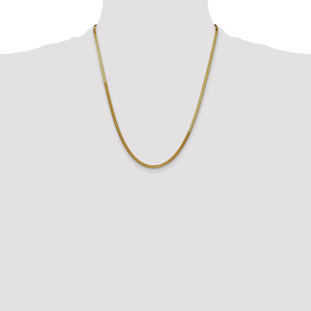 14k 3mm Silky Herringbone Chain
