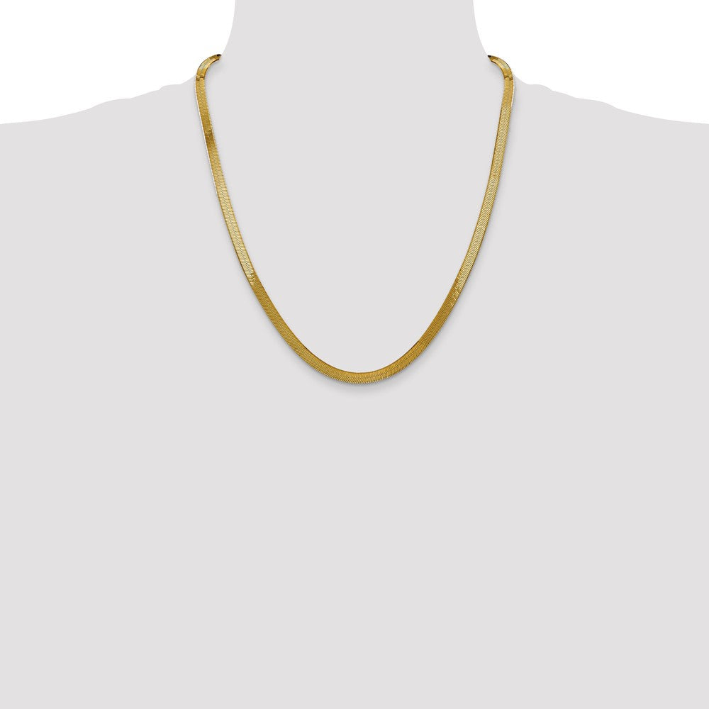 14k 5mm Silky Herringbone Chain