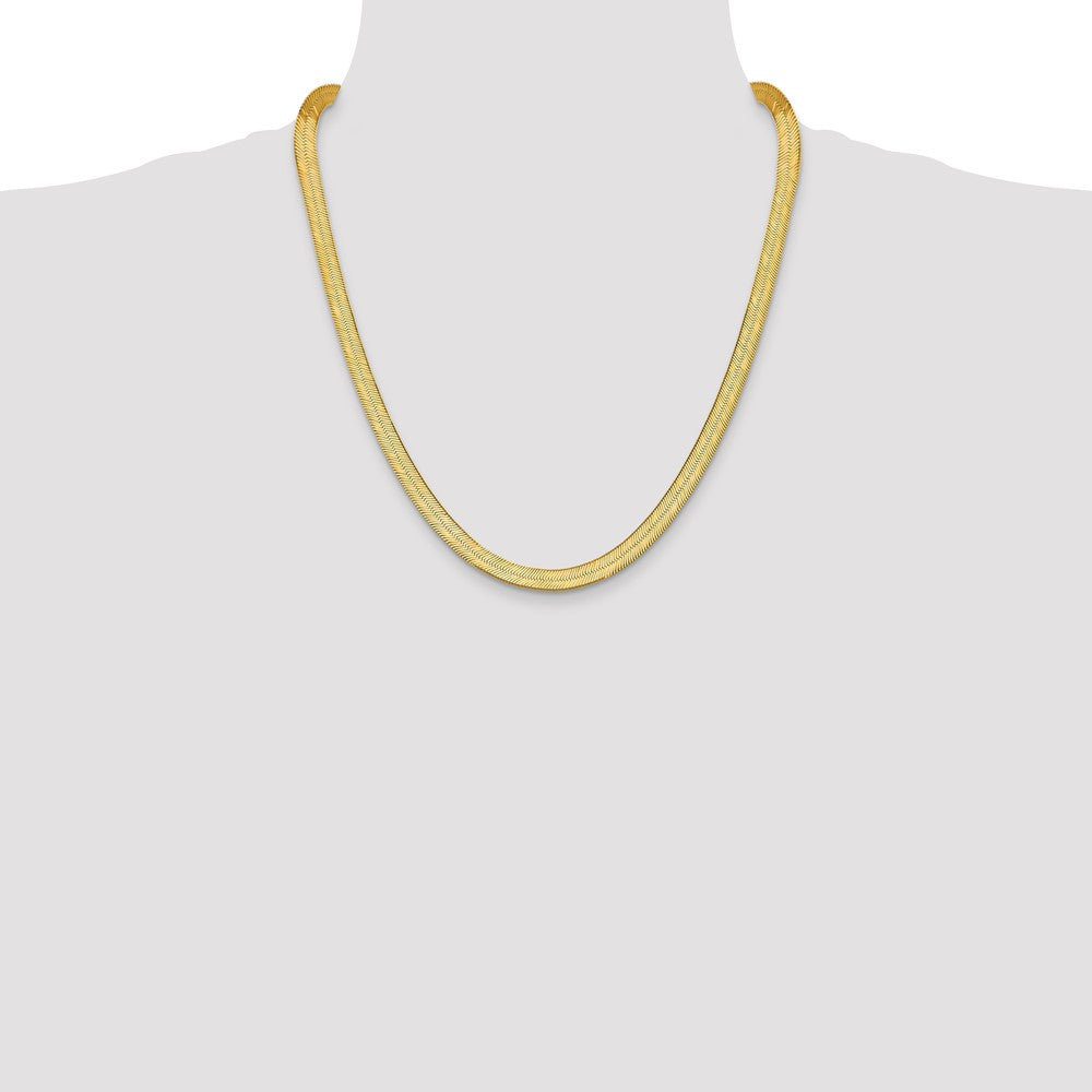 14k 6.5mm Silky Herringbone Chain