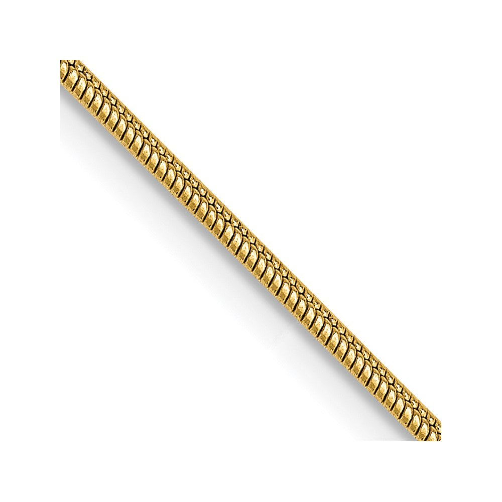 14K 22 inch 1.1mm Round Snake with Lobster Clasp Chain