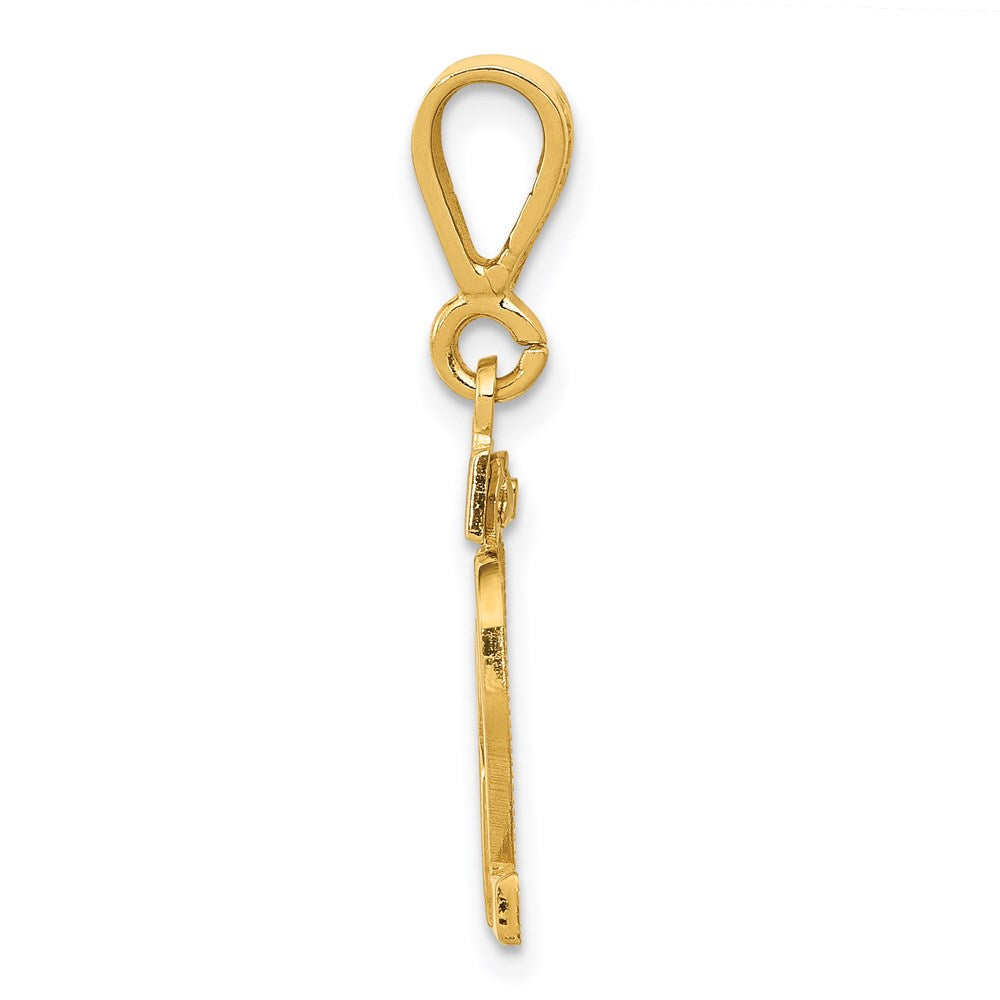 14k Small Polished Number 82 Charm