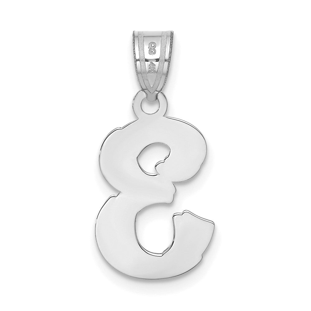 14kw Polished Etched Number 3 Pendant