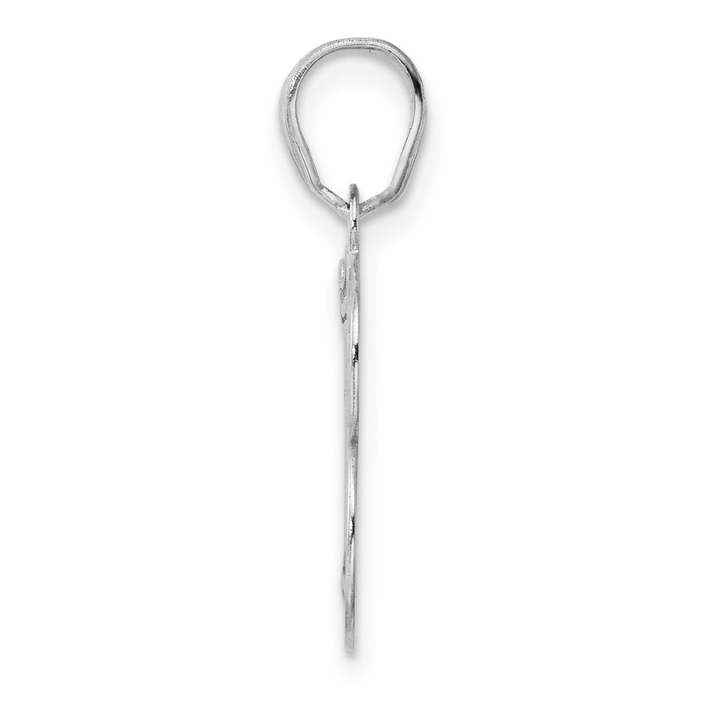 14kw Polished Etched Number 13 Pendant