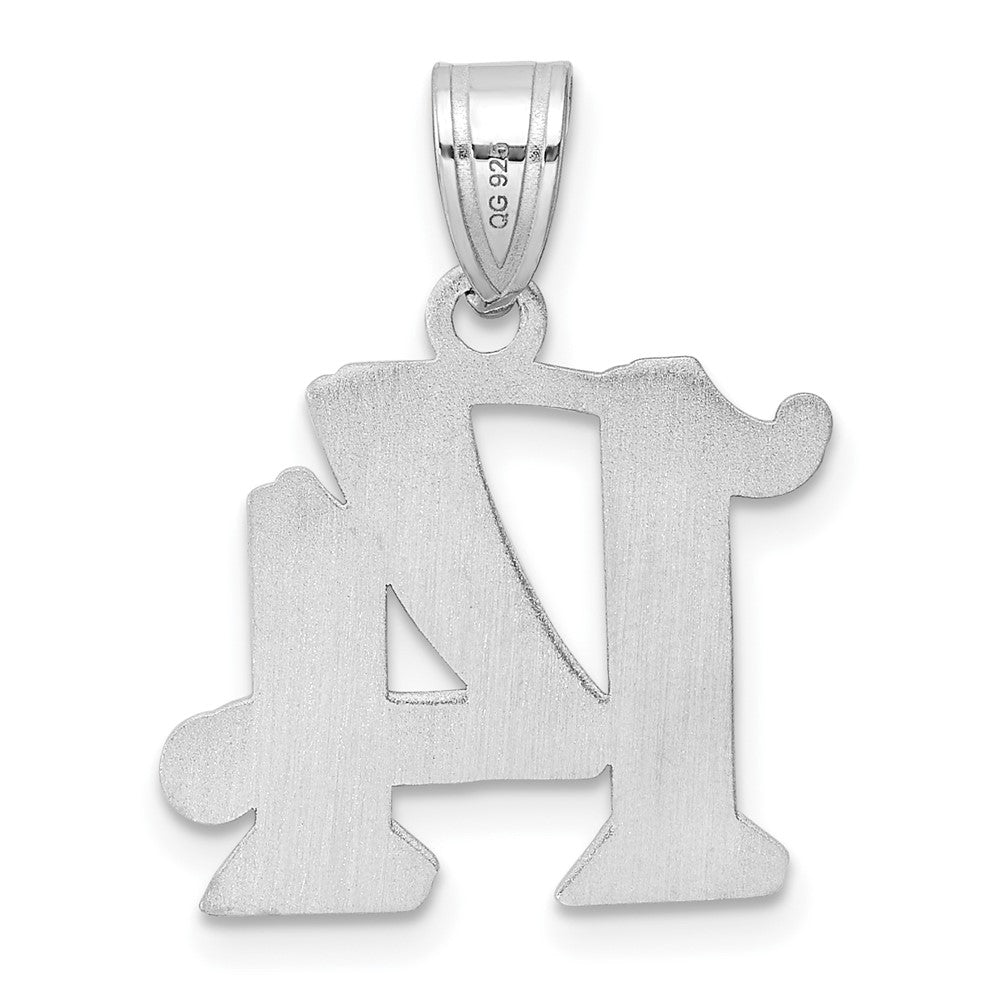 14kw Polished Etched Number 14 Pendant