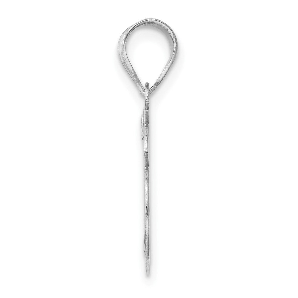 14kw Polished Etched Number 16 Pendant