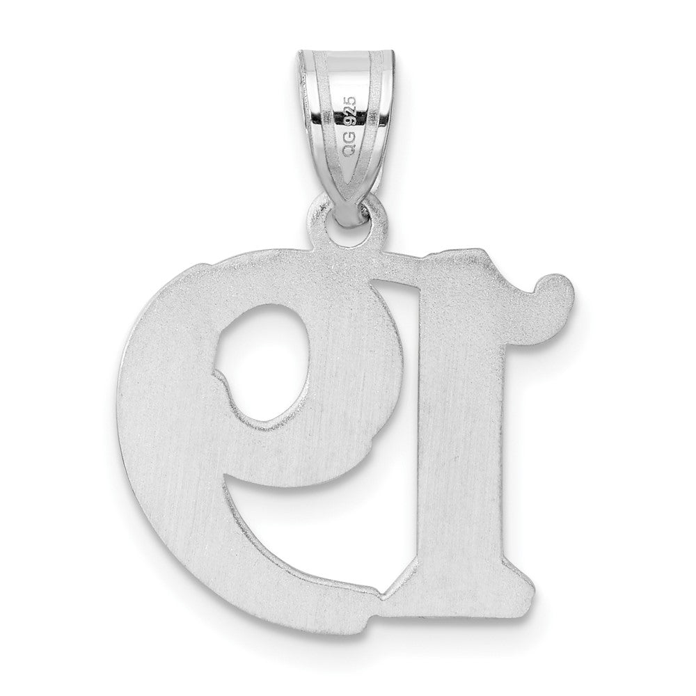 14kw Polished Etched Number 19 Pendant