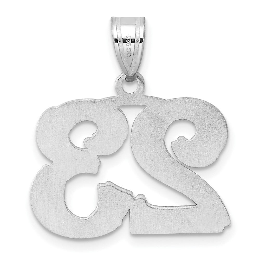 14kw Polished Etched Number 23 Pendant