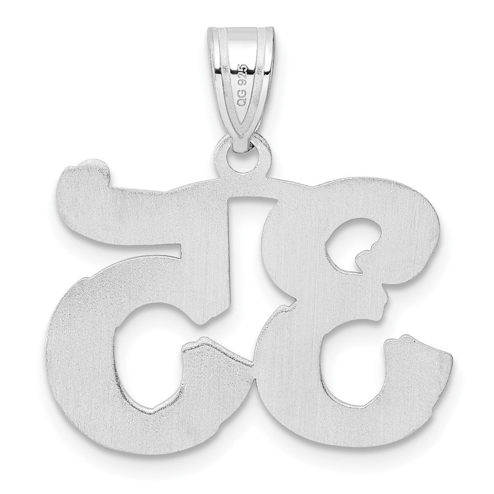 14kw Polished Etched Number 35 Pendant
