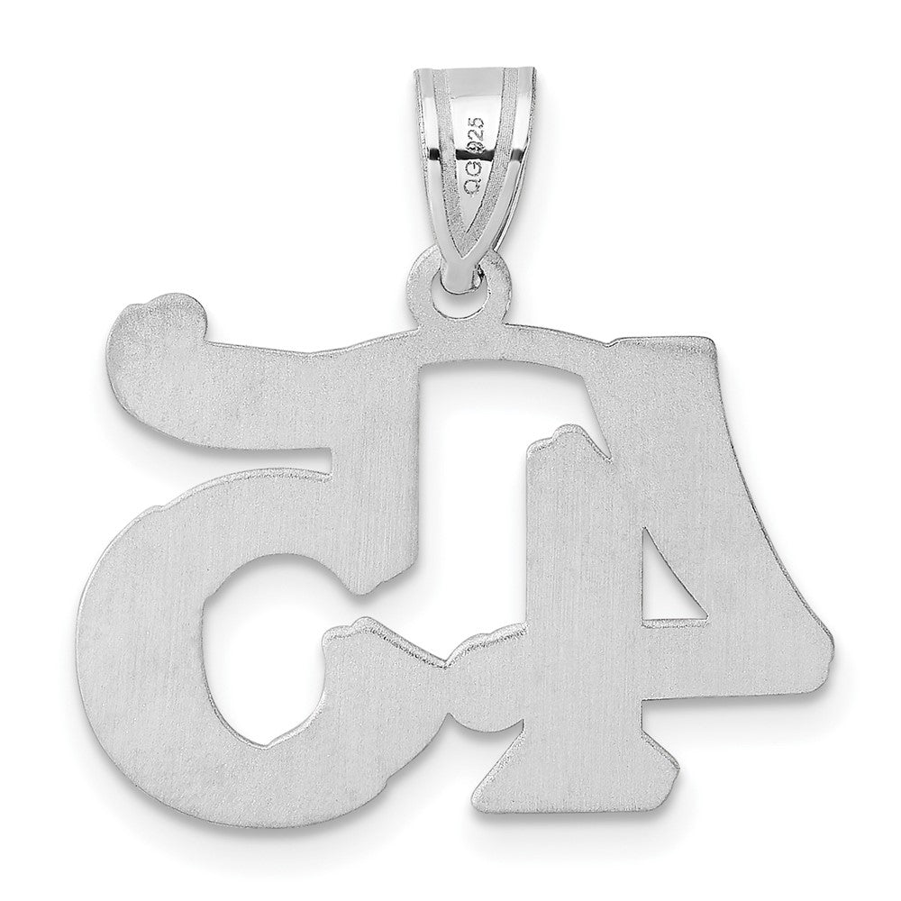 14kw Polished Etched Number 45 Pendant