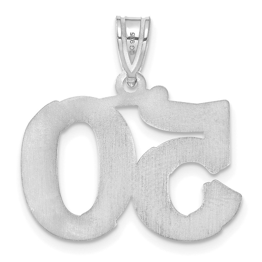 14kw Polished Etched Number 50 Pendant