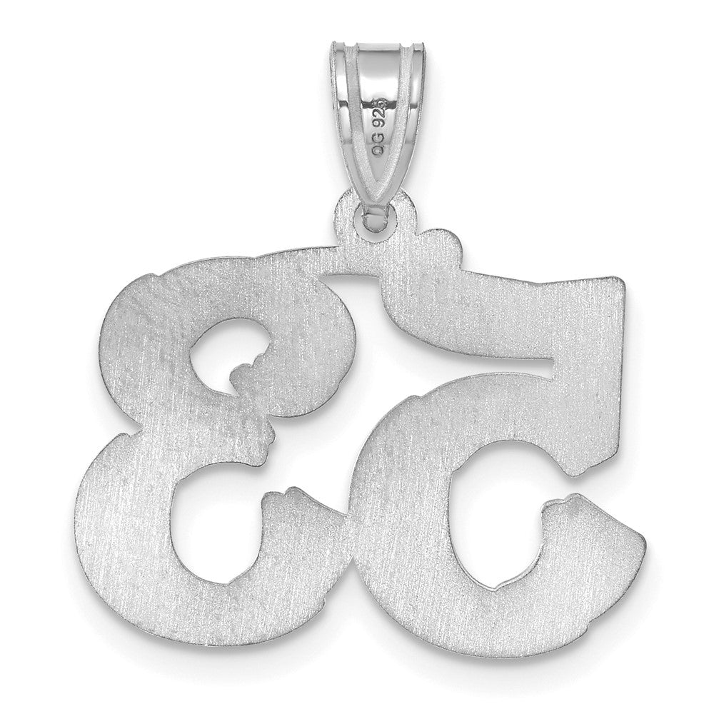 14kw Polished Etched Number 53 Pendant