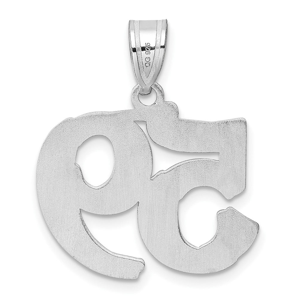 14kw Polished Etched Number 59 Pendant