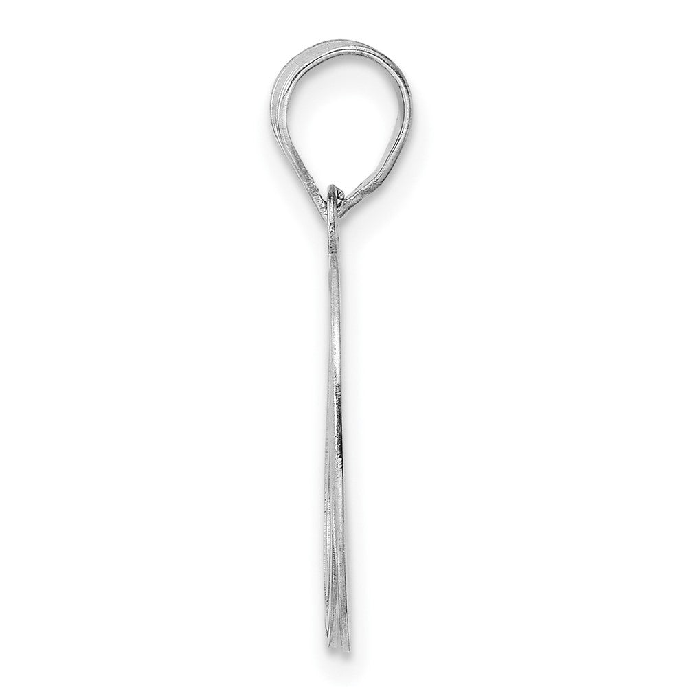 14kw Polished Etched Number 60 Pendant