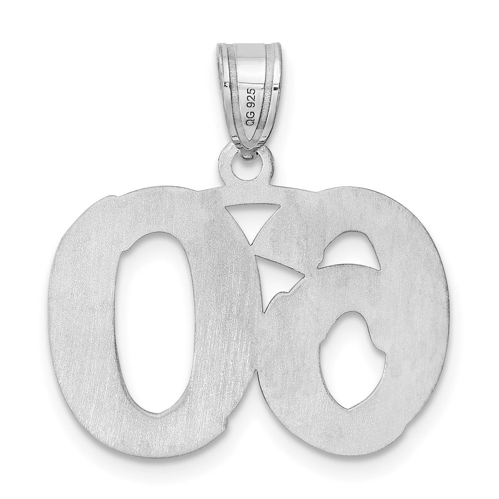14kw Polished Etched Number 60 Pendant