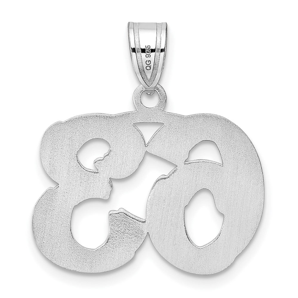 14kw Polished Etched Number 63 Pendant