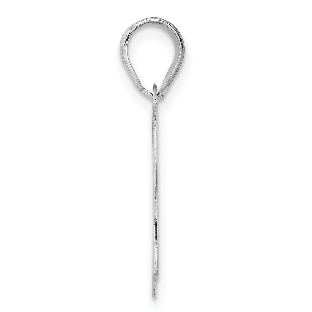 14kw Polished Etched Number 67 Pendant