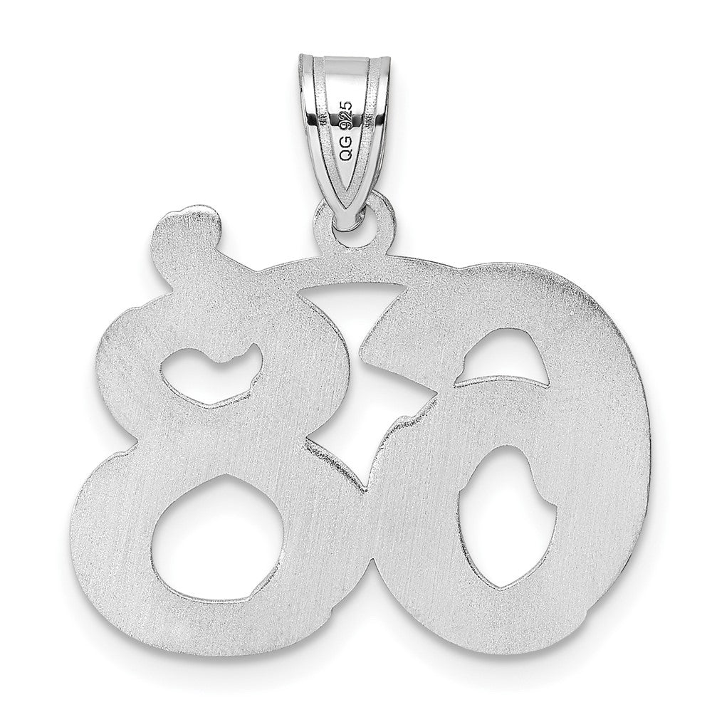 14kw Polished Etched Number 68 Pendant