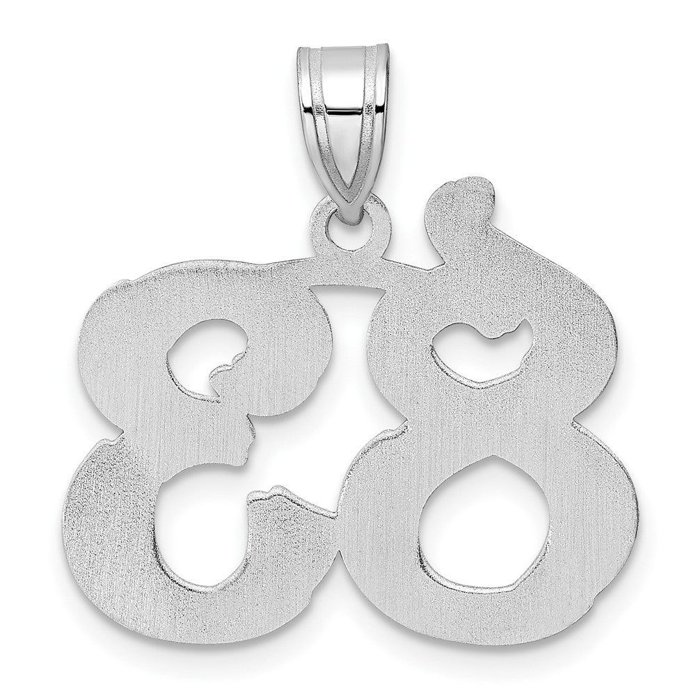 14kw Polished Etched Number 83 Pendant