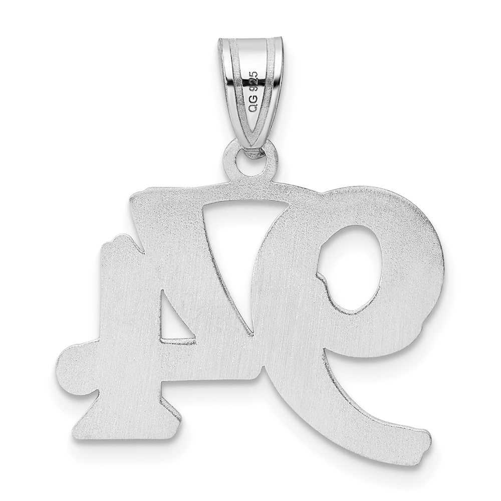 14kw Polished Etched Number 94 Pendant