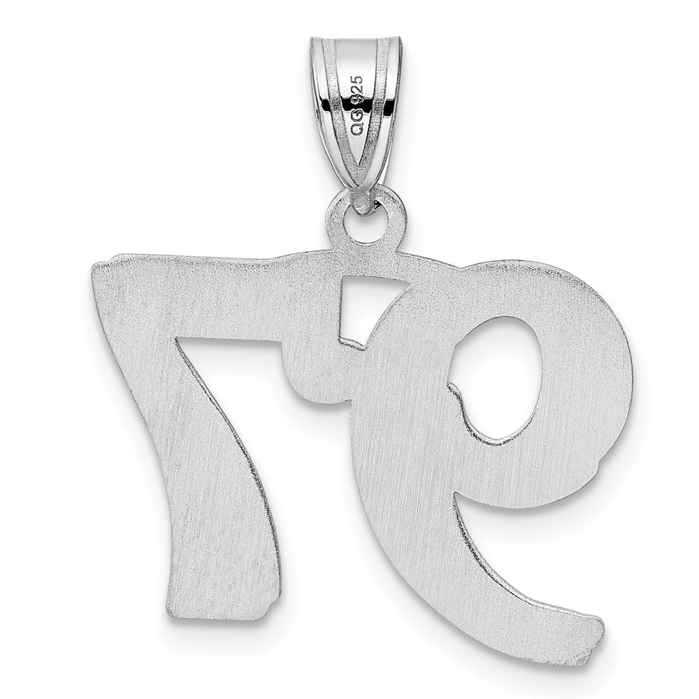 14kw Polished Etched Number 97 Pendant