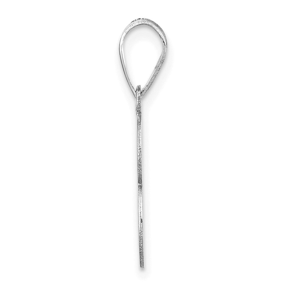 14kw Polished Number 3 Pendant