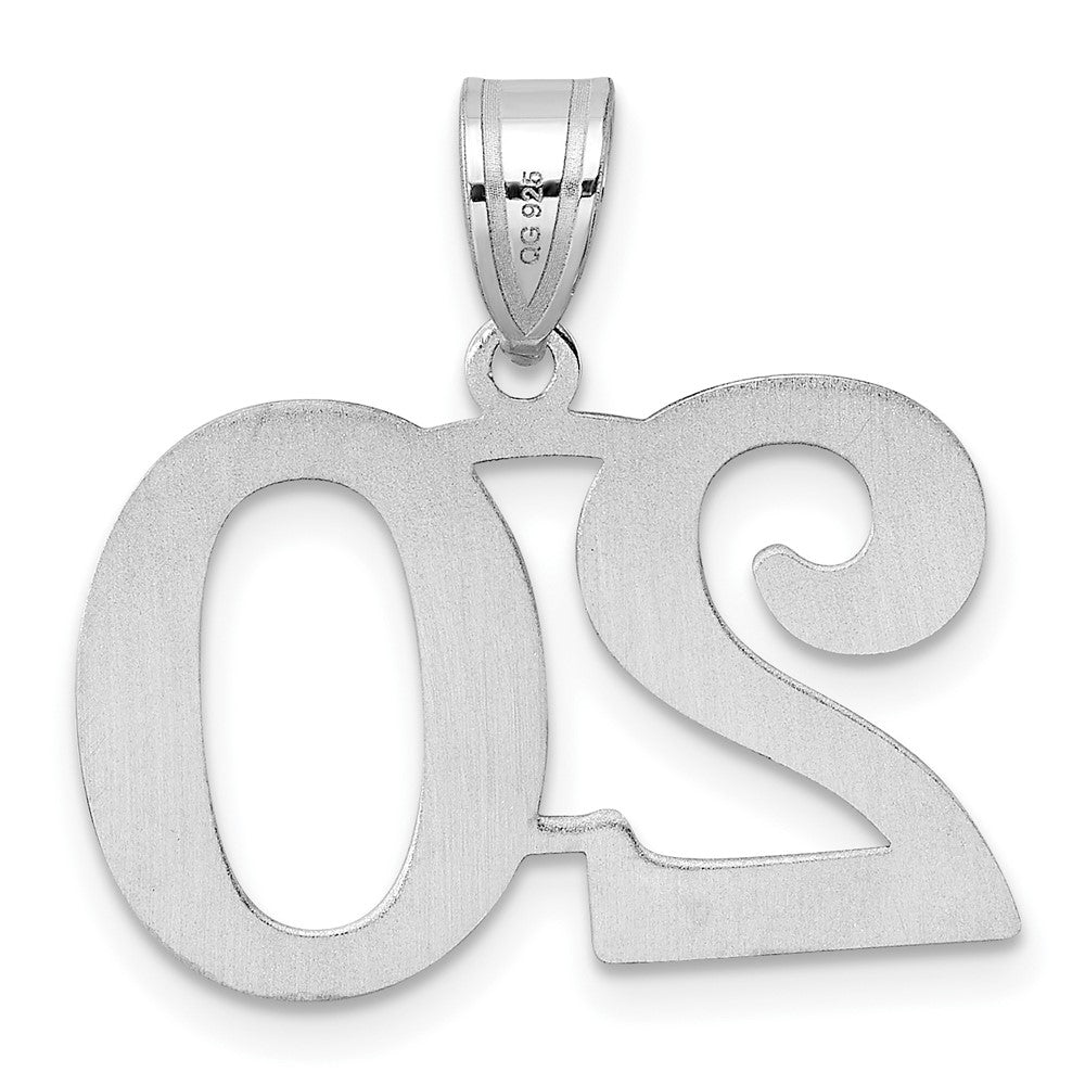 14kw Polished Number 20 Pendant