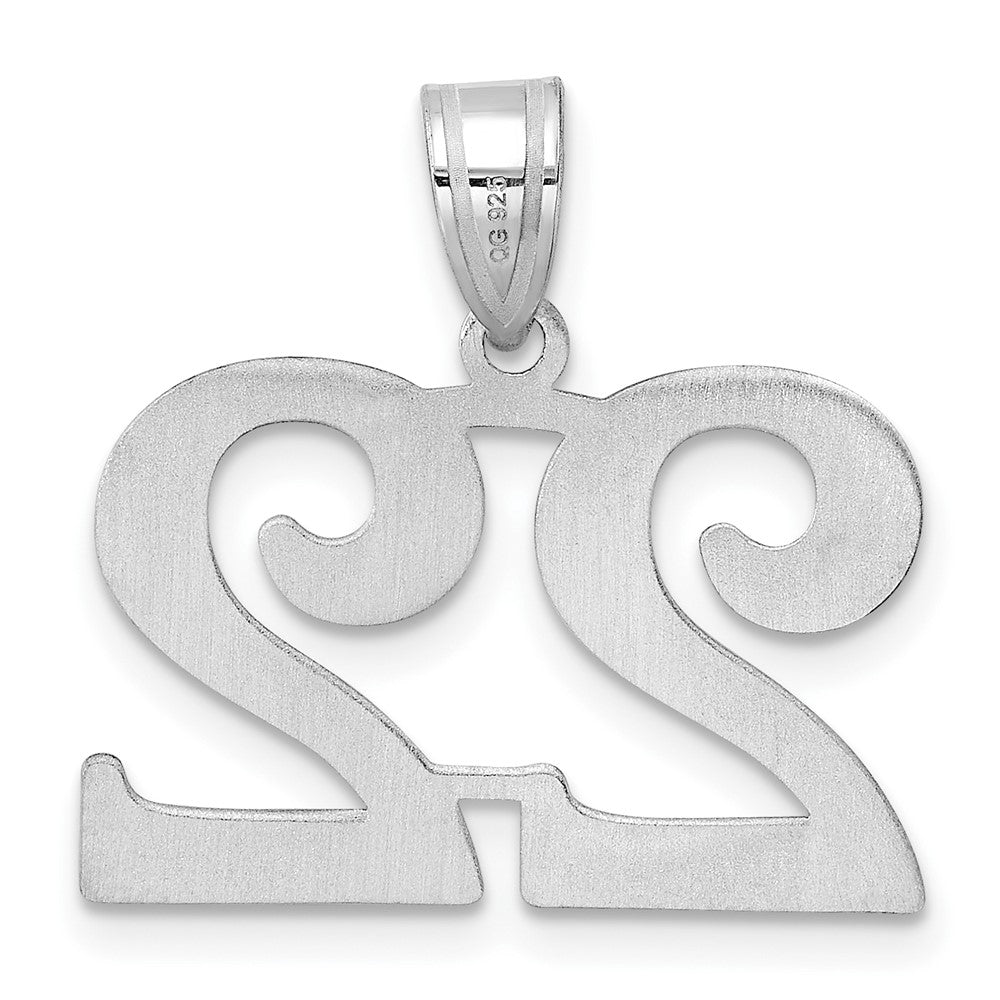14kw Polished Number 22 Pendant