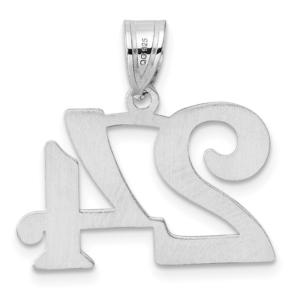 14kw Polished Number 24 Pendant