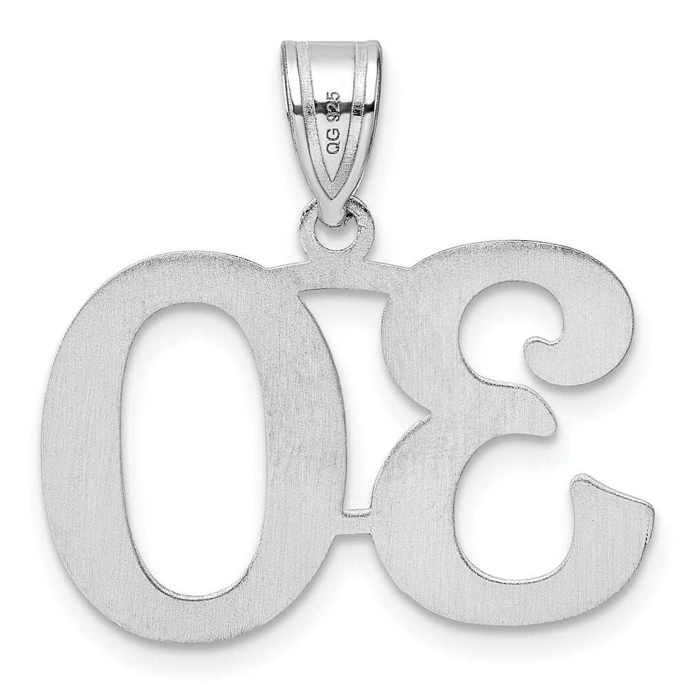 14kw Polished Number 30 Pendant