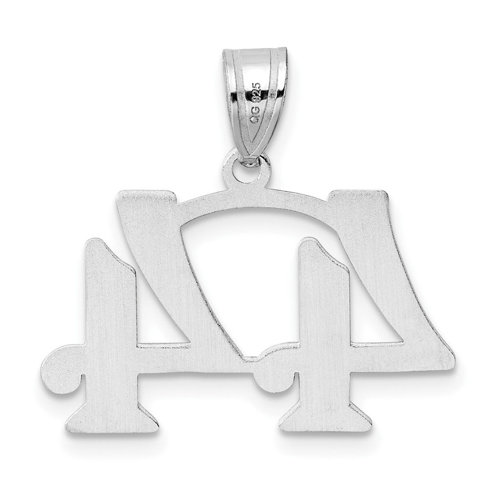 14kw Polished Number 44 Pendant