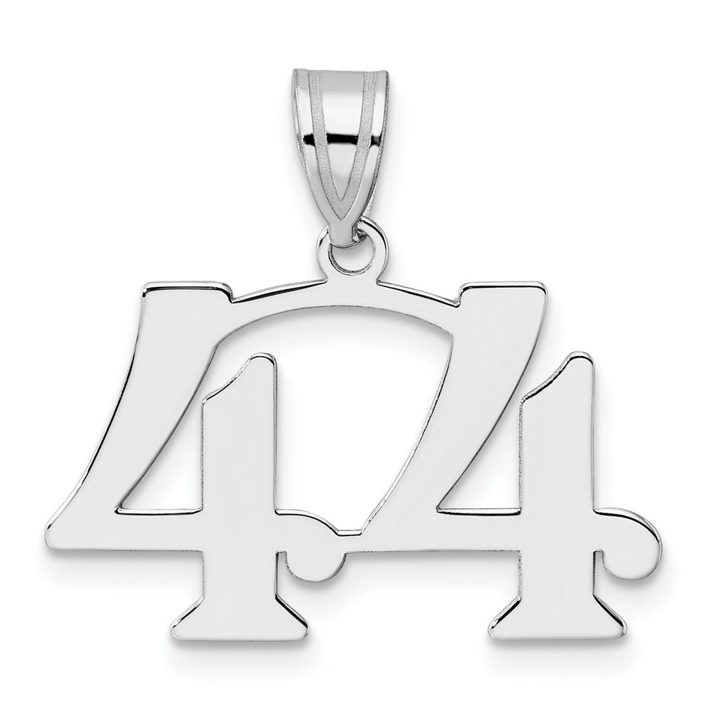 14kw Polished Number 44 Pendant