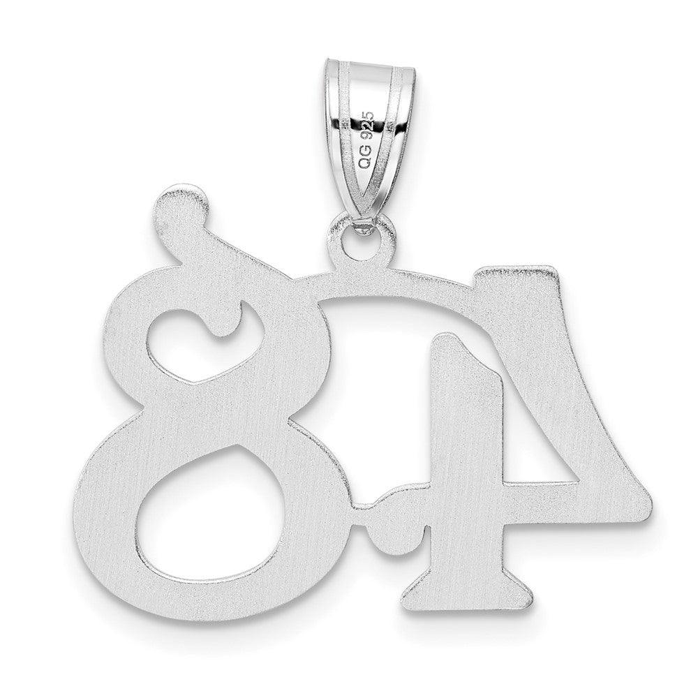 14kw Polished Number 48 Pendant
