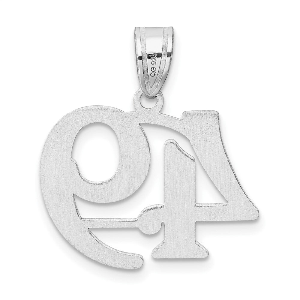 14kw Polished Number 49 Pendant