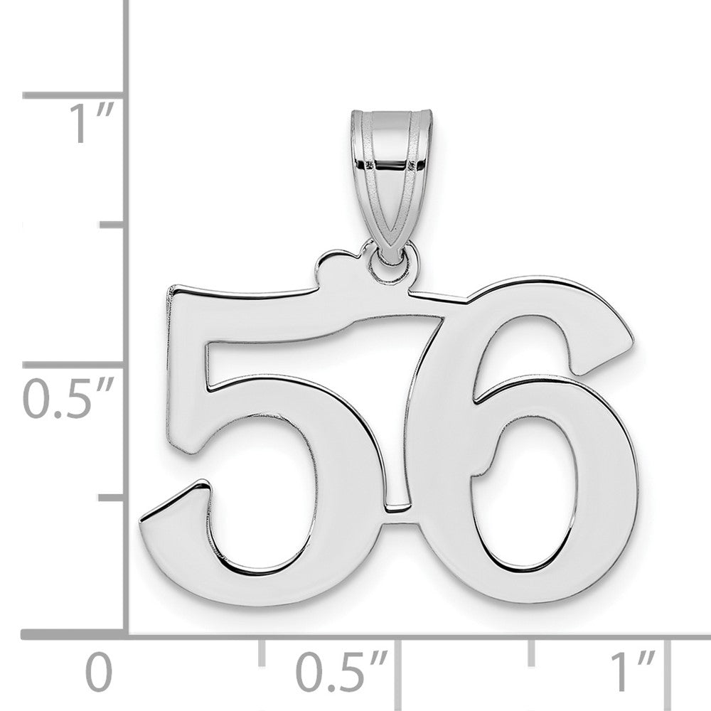 14kw Polished Number 56 Pendant