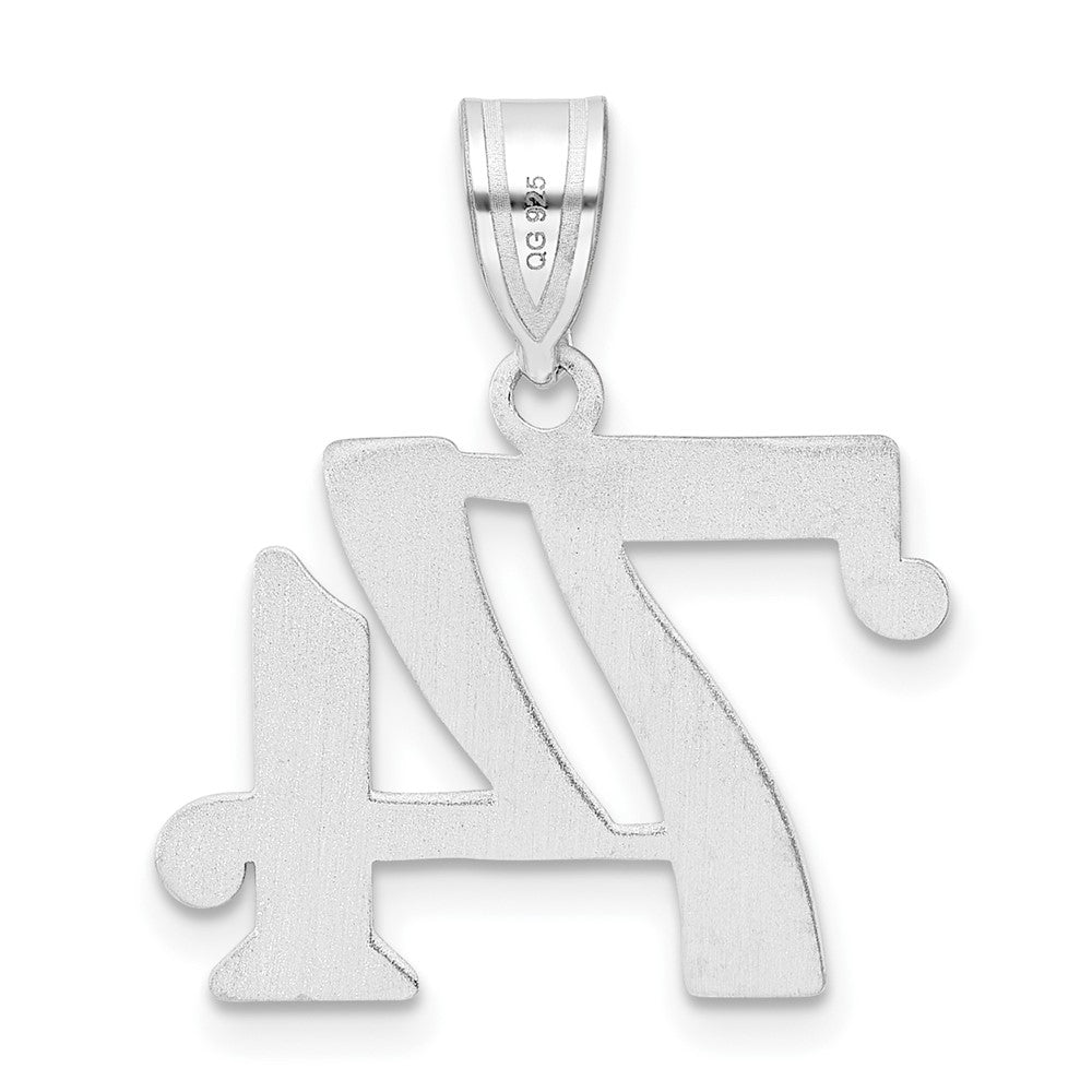 14kw Polished Number 74 Pendant