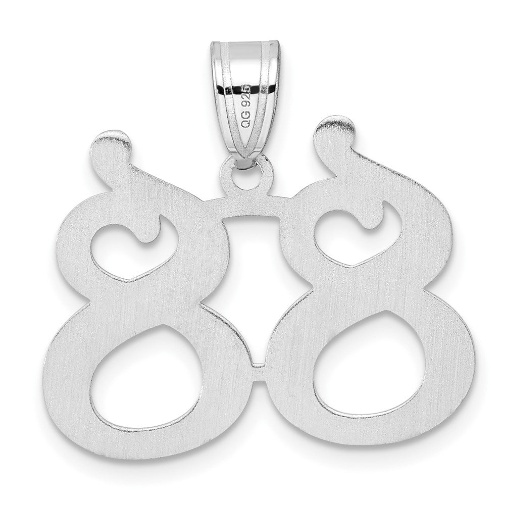 14kw Polished Number 88 Pendant