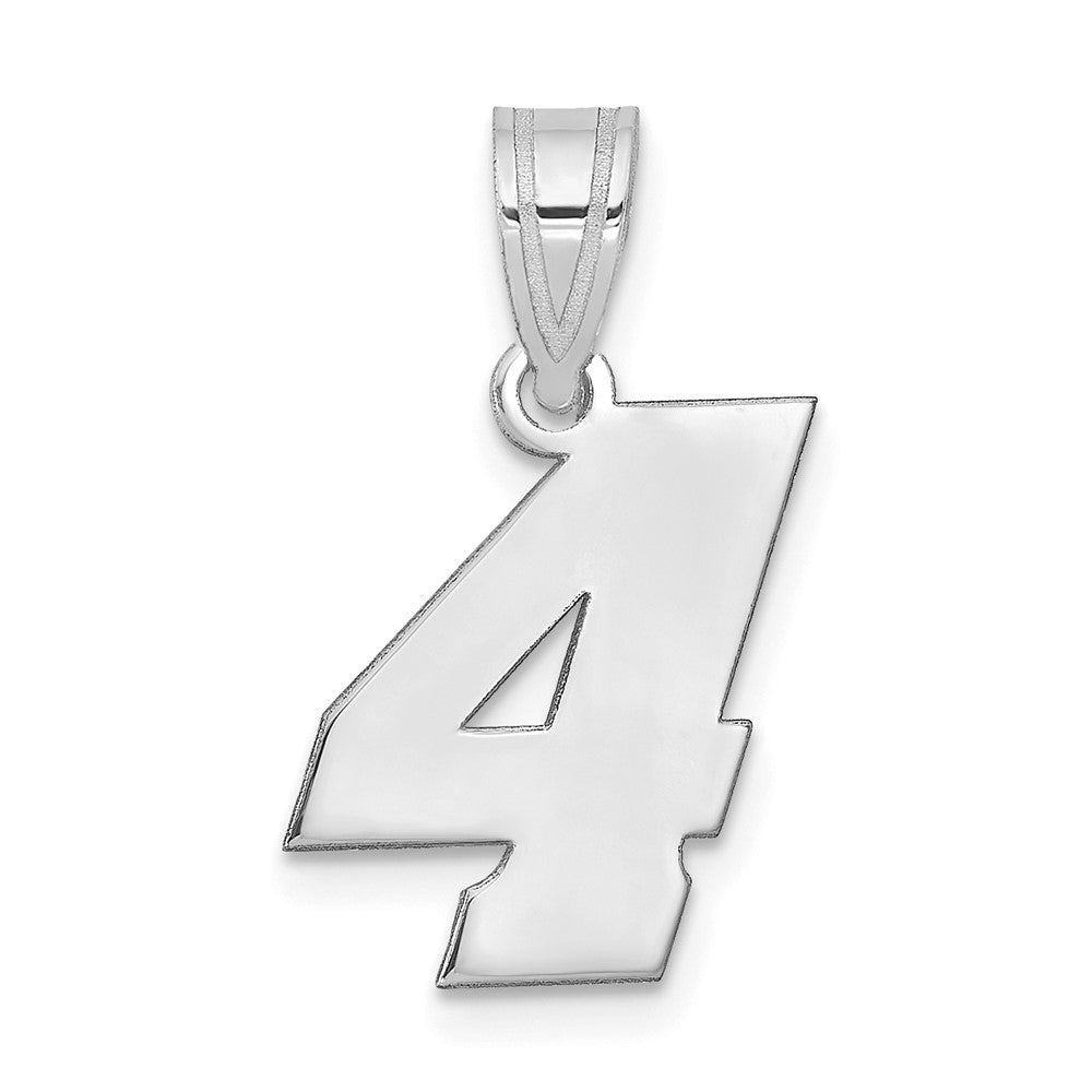 14kw Polished Block Number 4 Pendant