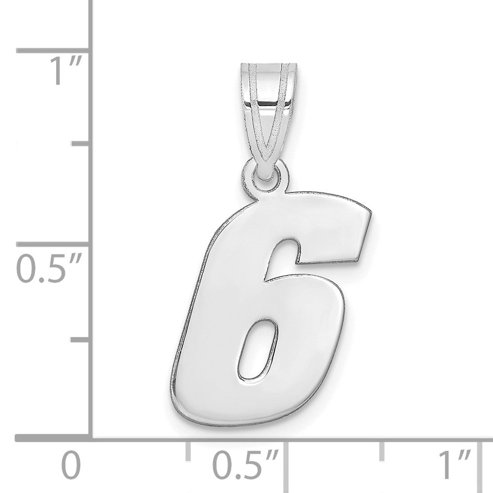 14kw Polished Block Number 6 Pendant