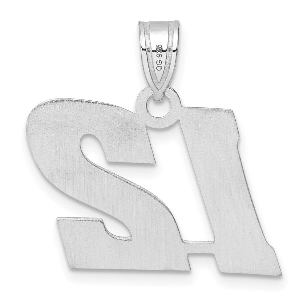 14kw Polished Block Number 12 Pendant