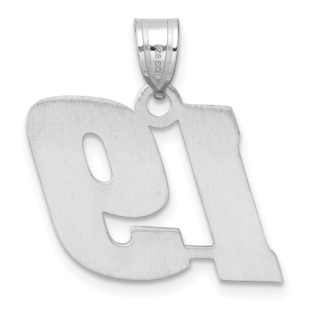 14kw Polished Block Number 19 Pendant