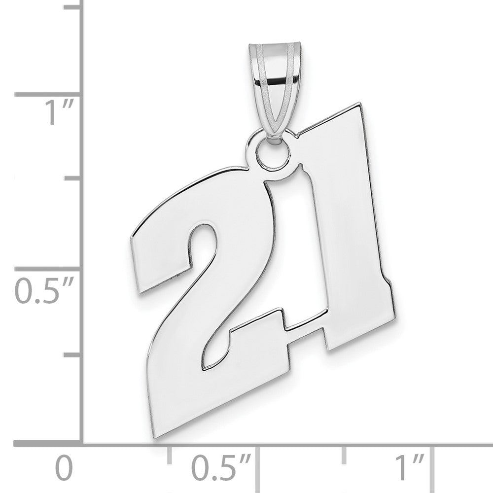 14kw Polished Block Number 21 Pendant