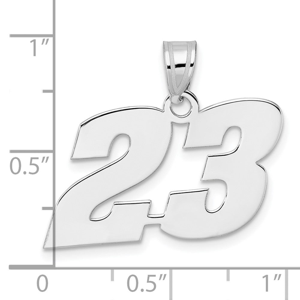 14kw Polished Block Number 23 Pendant