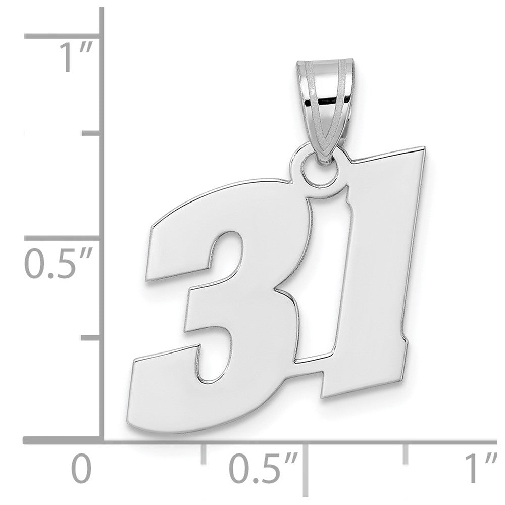 14kw Polished Block Number 31 Pendant