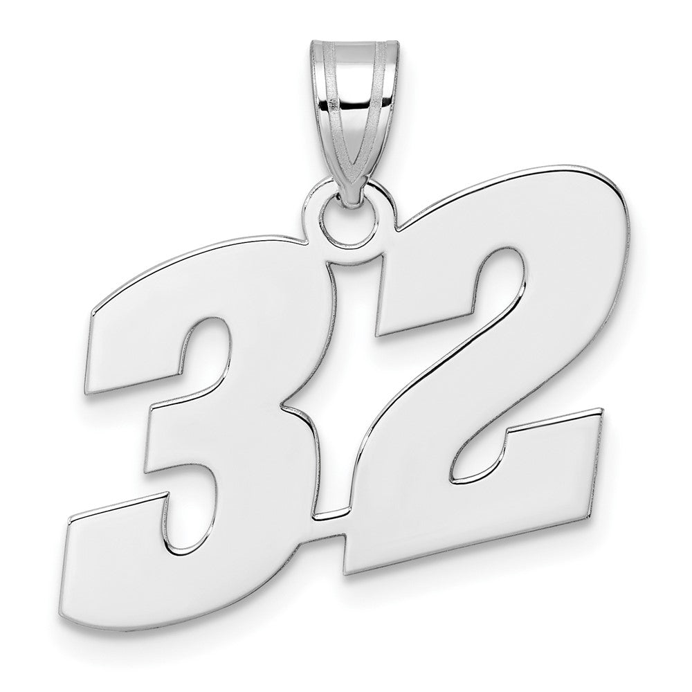 14kw Polished Block Number 32 Pendant