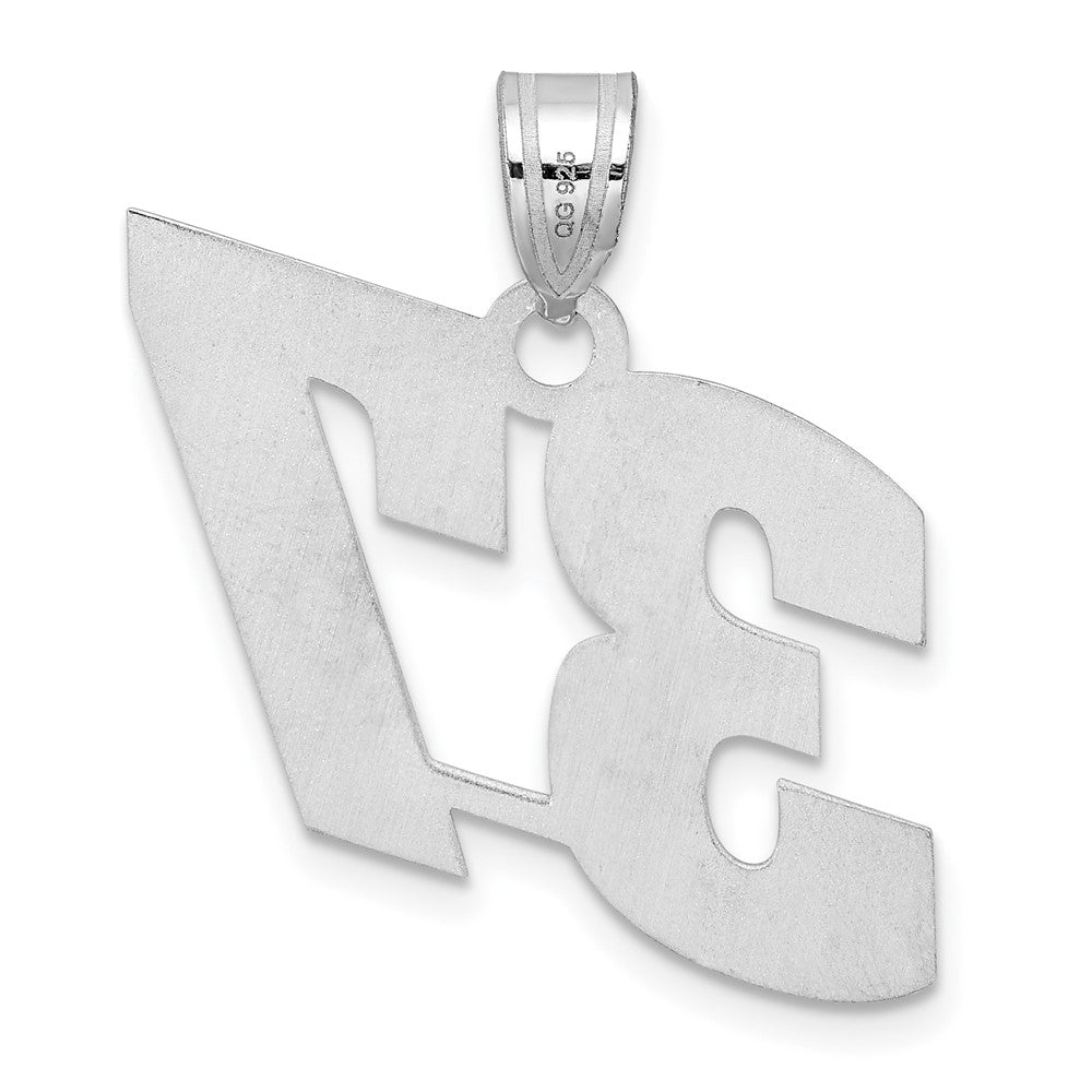 14kw Polished Block Number 37 Pendant