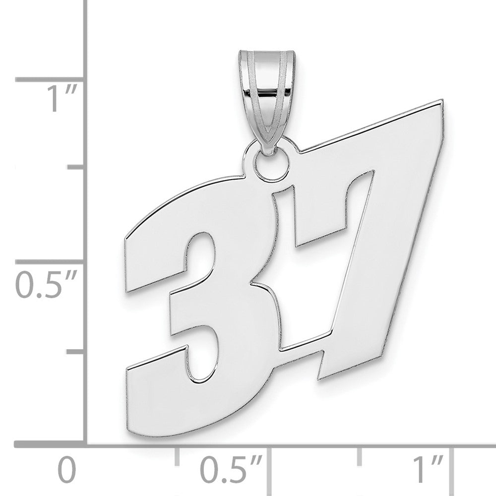 14kw Polished Block Number 37 Pendant