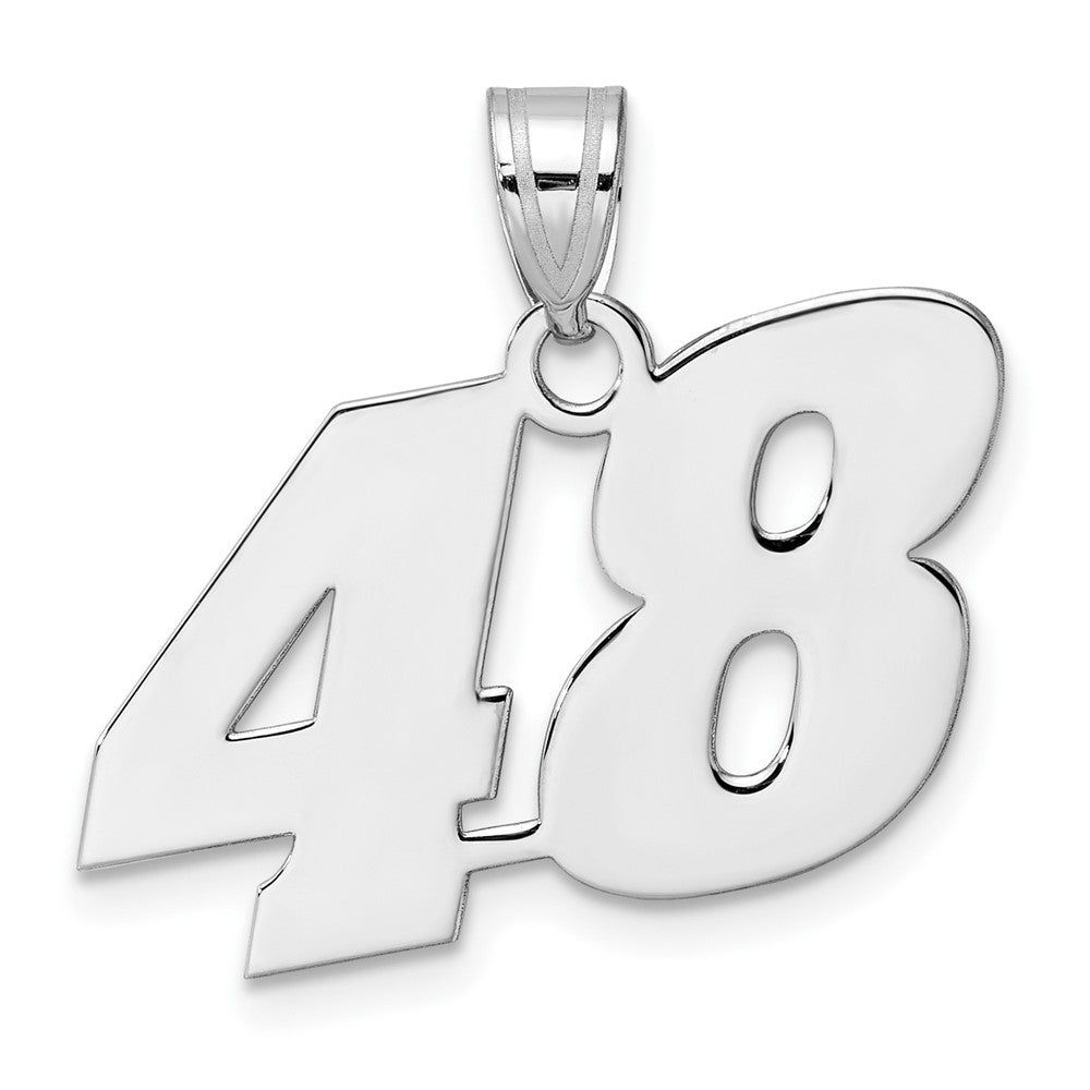 14kw Polished Block Number 48 Pendant