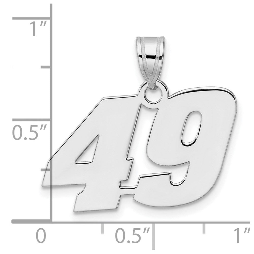 14kw Polished Block Number 49 Pendant