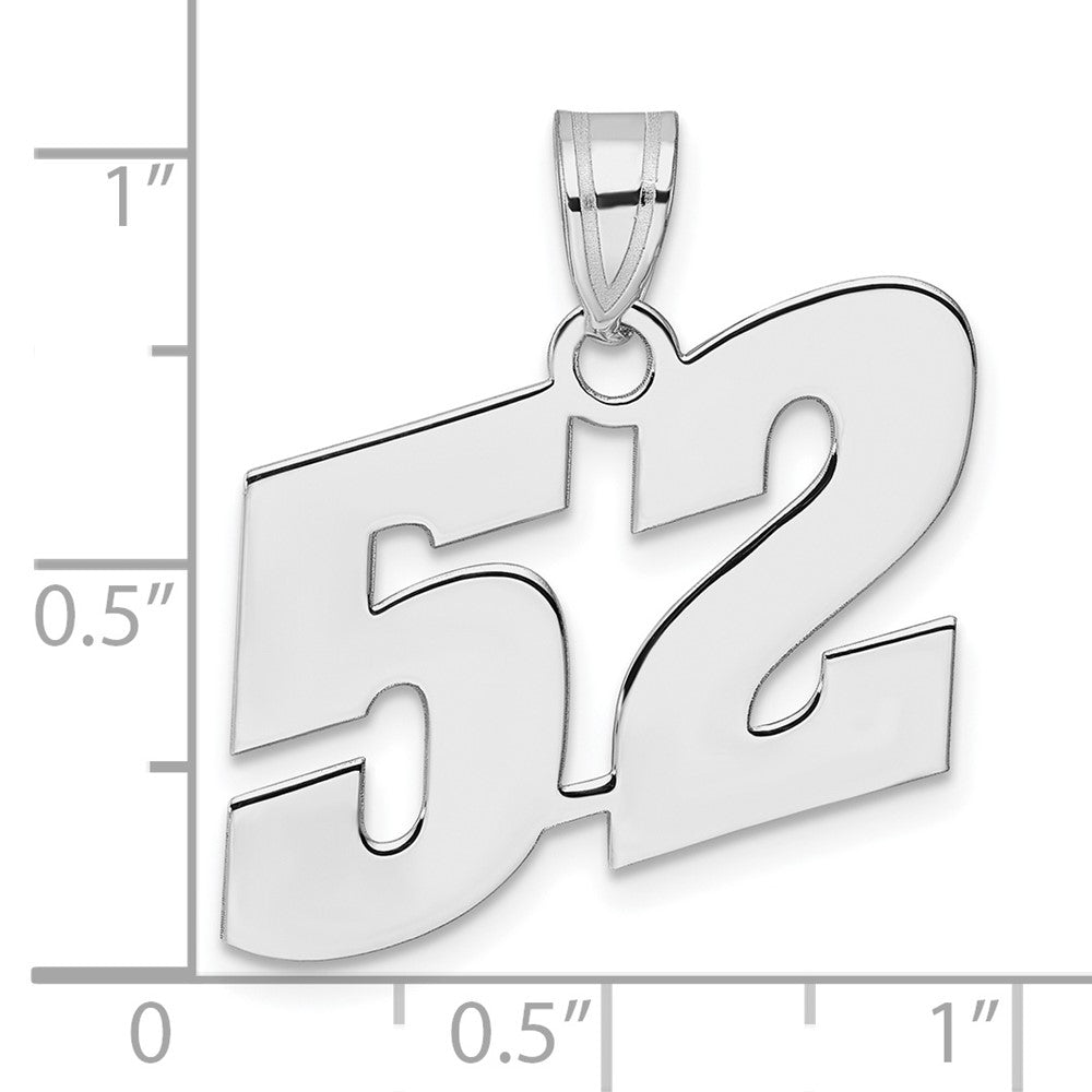 14kw Polished Block Number 52 Pendant