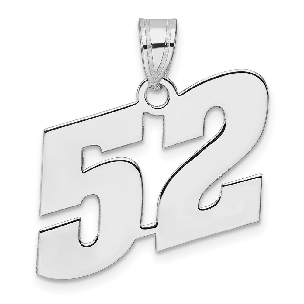 14kw Polished Block Number 52 Pendant